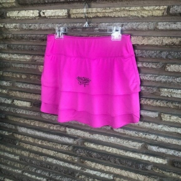 Athleta Hot Pink Tiered Running Skirt MT